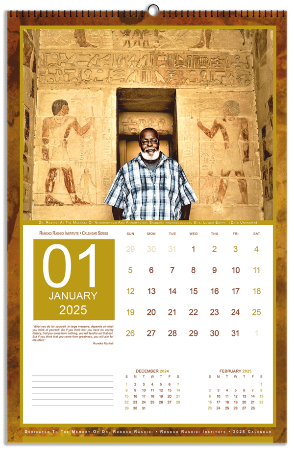 Runoko Rashidi 2025 Calendar - Image 2